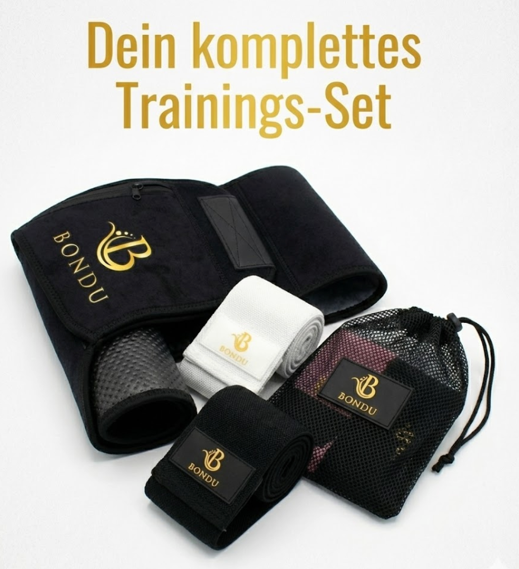 BONDU Fitness-Bundle – Bauchband & Resistance Bands für deine Workouts
