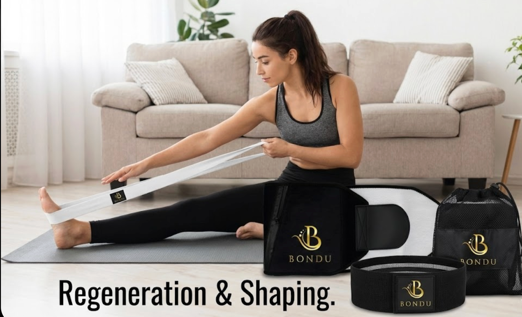 BONDU Fitness-Bundle – Bauchband & Resistance Bands für deine Workouts