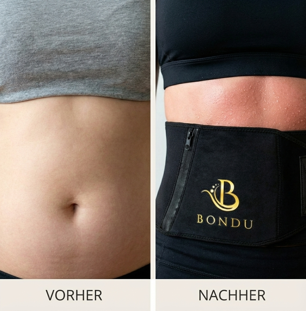 BONDU Bauchband aus Neopren – Trainingsgürtel mit Sauna-Effekt