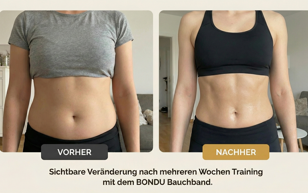 BONDU Bauchband aus Neopren – Trainingsgürtel mit Sauna-Effekt
